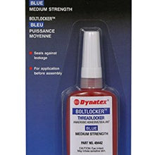 Dynatex 49442 Medium Strength Threadlocking Boltlocker, 350 Degree F Maximum Temperature, 24mL Carded Bottle, Blue