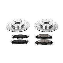 Power Stop K4726 Front Z23 Carbon Fiber Brake Pads with Drilled & Slotted Brake Rotors Kit