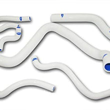 TT Racing White Silicone Radiator Hose Kit for Honda Civic B-series Type R B16A B16B DC2 EK4 EK9 EG6 EG12 TT1304CWH