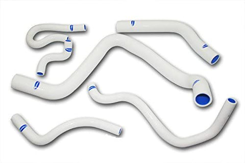 TT Racing White Silicone Radiator Hose Kit for Honda Civic B-series Type R B16A B16B DC2 EK4 EK9 EG6 EG12 TT1304CWH
