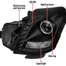 Velocity Concepts For Cadillac Cts Halo Black Projector Smd Led Drl Headlights Lamps