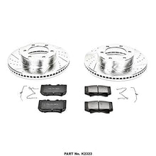 Power Stop K2323 Front Z23 Carbon Fiber Brake Pads with Drilled & Slotted Brake Rotors Kit