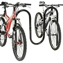 Global Industrial Wave Bike Rack, Black, Below Ground Mount, 5-Bike Capacity