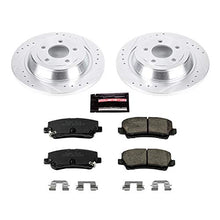 Power Stop K6813 Rear Z23 Carbon Fiber Brake Pads with Drilled & Slotted Brake Rotors Kit