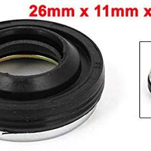 Uxcell a14102100ux0047 26mm x 11mm x 3mm Compressor Shaft Oil Sealing Black for Buick V5