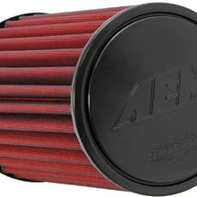 AEM 21-2109DK Universal DryFlow Clamp-On Air Filter: Round Tapered; 3.25 in (83 mm) Flange ID; 8.875 in (225 mm) Height; 6 in (152 mm) Base; 5.125 in (130 mm) Top