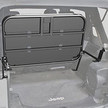 RAMPAGE PRODUCTS 86623 Rear Fold-Up Storage Rack, Interior Mount, Fold Up, for 2007-2018 Jeep Wrangler JK 4-Door Unlimited, Black Powder Coat Finish