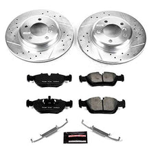 Power Stop K868 Front Z23 Carbon Fiber Brake Pads with Drilled & Slotted Brake Rotors Kit