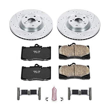 Power Stop K5868 Front Z23 Carbon Fiber Brake Pads with Drilled & Slotted Brake Rotors Kit