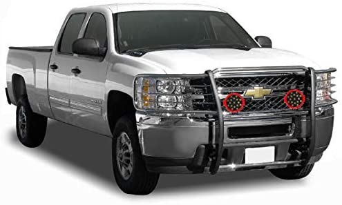 Black Horse Off Road 17A035700A2MSS-PLR Stainless Steel Grille Guard Kit with 7