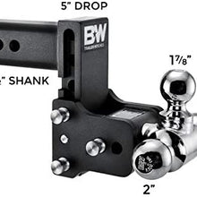 B&W Trailer Hitches Tow & Stow 5in Drop 4.5in Rise 1 7/8x2x2 5/16in Triple Ball Size Hitch