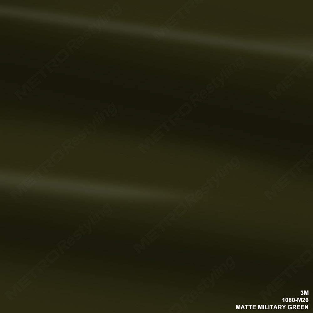 3M 1080 M26 Matte Military Green 5ft x 1ft (5 sq/ft) Car Wrap Vinyl Film
