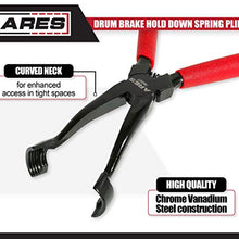 ARES 18022 - Drum Brake Hold Down Spring Pliers - High Strength Integral Head Design - Curved Neck for Easy Access and Nearly Universal Use