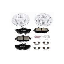 Power Stop K6319 Front Z23 Carbon Fiber Brake Pads with Drilled & Slotted Brake Rotors Kit