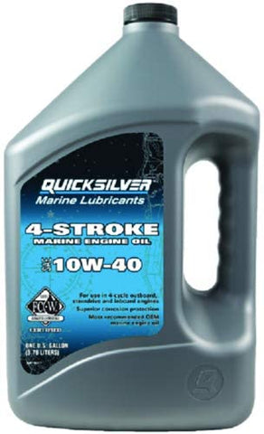 Mercury Quicksilver W 10w40 Marine Eng Oil Gal @3 92-8m0148477