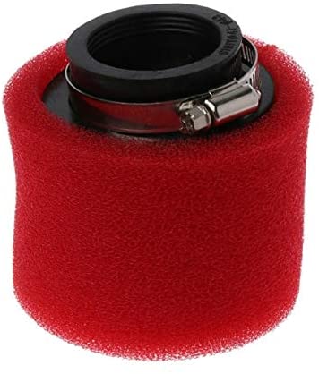 SELCAR Motorcycle Double Sponge Air Filter Cleaner Straight Neck 35/38/40/42/45/48mm Q9QD - Red 45mm