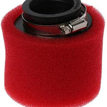 SELCAR Motorcycle Double Sponge Air Filter Cleaner Straight Neck 35/38/40/42/45/48mm Q9QD - Red 45mm