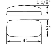 Optronics MC32AS Surface Mount Marker/Clearance Light with Reflex, Amber