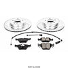 Power Stop K5298 Front Z23 Carbon Fiber Brake Pads with Drilled & Slotted Brake Rotors Kit