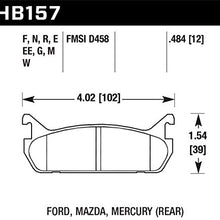 Hawk Performance HB157F.484 HPS Performance Ceramic Brake Pad