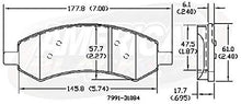 American Black ABD1084M Professional Semi-Metallic Front Disc Brake Pad Set Compatible With Chrysler Aspen Dodge Dakota Ram 1500 & Others - OE Premium Quality - Perfect fit, Quiet and DUST FREE