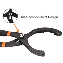 ZOENHOU 3PCS Universal Oil Filter Wrench Set,10-Inch 12-Inch Adjustable Oil Filter Pliers,3 Jaw Oil Filter Wrench Tool