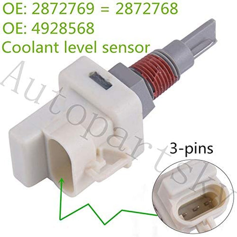 New For Cummins QSK50 Engine Heavy Duty Fluid Coolant Level Sensor 2872769 2872768 4928568