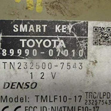REUSED PARTS Theft-Locking Right Hand Dash Smart Key Fits 13-15 Avalon 89990-07010 8999007010