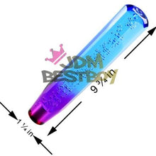 JDMBESTBOY Shift Knob Stick Crystal Transparent Bubble Purple Blue Throw Gear Shifter 20cm