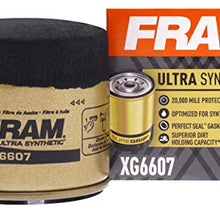 FRAM Ulta Synthetic Automotive Replacement Oil Filter, Designed for Synthetic Oil Changes Lasting up to 20k Miles, XG6607 with SureGrip (Pack of 1)