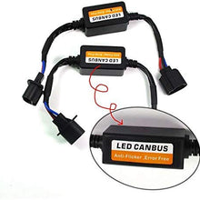 Transporter-Space - 1 Pair H13 LED Headlight Canbus Decoders Error Free Anti Flicker Resistor plastic + metal Black 12V 35W Bulb Canbus Decoders
