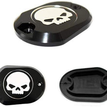 4 in 1 Skull Engine Derby Cover Timer Cover Brake Cylinder Cover Chain Inspection Cover Compatible with/Replacement for Harley Sportster Iron XL883 1200 48 72 Nightster Roadster