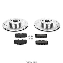 Power Stop K2367 Front Z23 Carbon Fiber Brake Pads with Drilled & Slotted Brake Rotors Kit