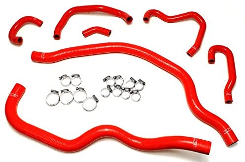 HPS 57-1489-RED Red Silicone Radiator Coolant/Heater Hose Kit