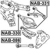 551B01Ba0A - Arm Bushing (for Rear Arm) For Nissan - Febest