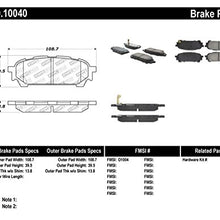 StopTech 309.10040 Sport Brake Pads with Shims and Hardware