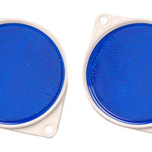 HY-KO Products CDRF-3B BRACKETED Nail-ON Reflector 2 PK, 3.25 in, Blue