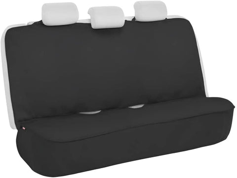 AllProtect Waterproof Neoprene Rear Bench Seat Cover for Car SUV Truck - Quick Install - Heavy Duty Universal Fit - for Work, Utility, Kids, Pets & Vehicle Protection (Solid Gray)