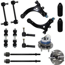 Detroit Axle - New Complete 14-Piece Front Suspension Kit - 10-Year Warranty- Front: 2 Wheel Bearings, 2 Control Arms & Ball Joints, 4 Tie Rod Ends, 4 Sway Bar Links, 2 Tie Rod Boots……