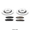 Power Stop K4599 Front Z23 Carbon Fiber Brake Pads with Drilled & Slotted Brake Rotors Kit