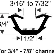 Steele Rubber Products RV Flexible Sliding Glass Window U-Channel - Cooper Standard 75000457 70-3574-256