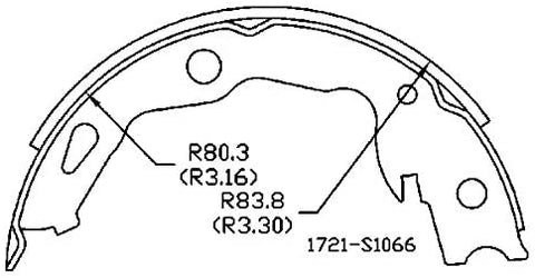 Parking Brake Shoe Rear OMNIPARTS 13070616