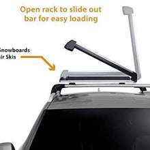 9sparts-Universal Winter Collapsible Car Rooftop Ski Snowboard Crossbar Roof Rack for 6 Pairs Skis or 4 Snowboards (1Pair)