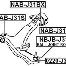 545009W200 - Rear Arm Bushing (for Front Arm) For Nissan - Febest