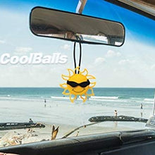 Coolballs Cool California Sunshine Car Antenna Topper / Mirror Dangler / Desktop Spring Stand / Auto Accessory (Black)