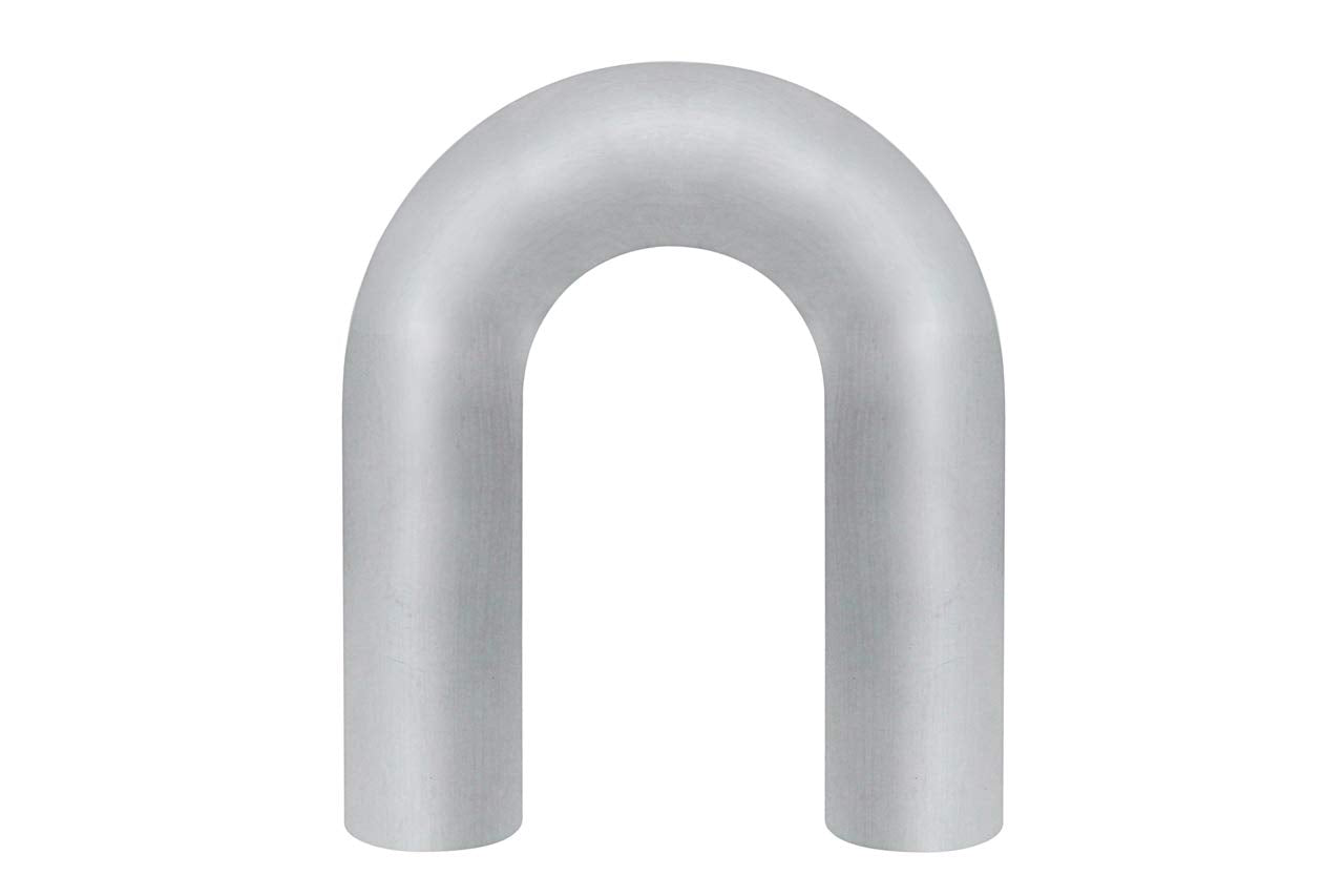 HPS AT180-250-CLR-325 6061 T6 Aluminum Elbow Pipe Tubing, 16 Gauge, 180 Degree U Bend, 2.5