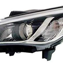 Partomotive For CAPA 15-17 Sonata Front Headlight Headlamp Halogen Head Light w/Bulb Driver Side