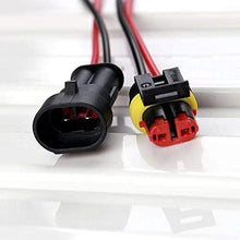 2 Pin Way Car Waterproof Electrical Connector Plug with Wire AWG Marine，used for automobile, motorcycle, ship and other wire connection. (10 pairs)