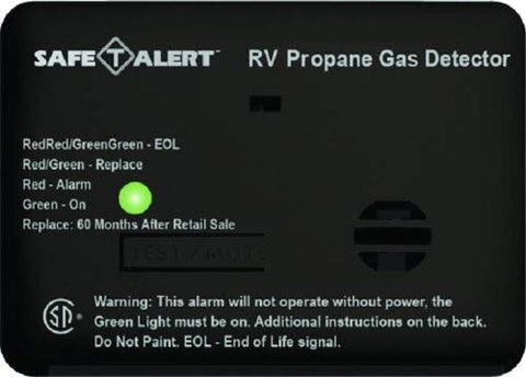 Safe T Alert RV Trailer Camper Lp Gas Mini Lp Gas Detector Sm Black 20-441-P-BL