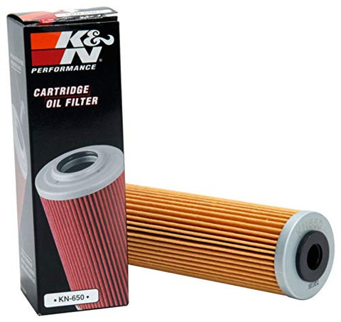 K&N Motorcycle Oil Filter: High Performance, Premium, Designed to be used with Synthetic or Conventional Oils: Fits Select KTM, Husqvarna Vehicles, KN-650